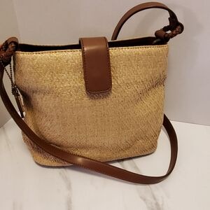 RELIC TAN WOVEN CROSSBODY/SHOULDERBAG